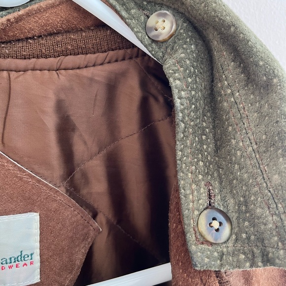 Vintage Men’s XL 3-tone Suede Bomber Jacket - Picture 11 of 11